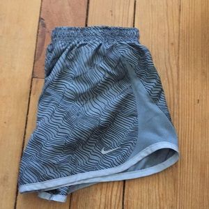 Grey Stripped Nike Athletic Shorts